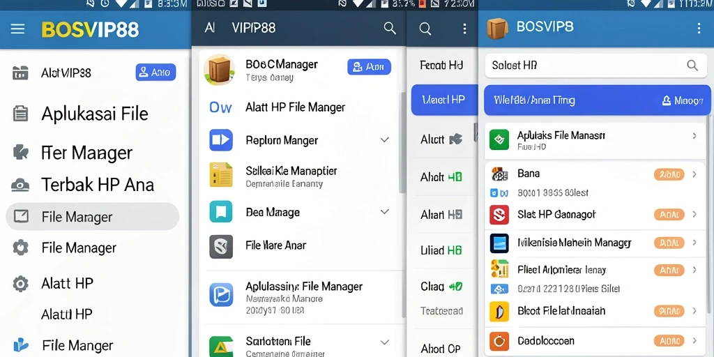 Tampilan antarmuka BOSVIP88 yang modern dan fungsional untuk File Manager.