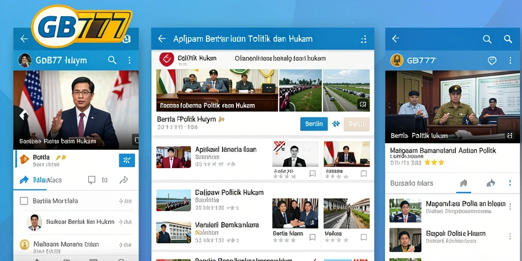 Tampilan antarmuka GB777 yang modern dan informatif.