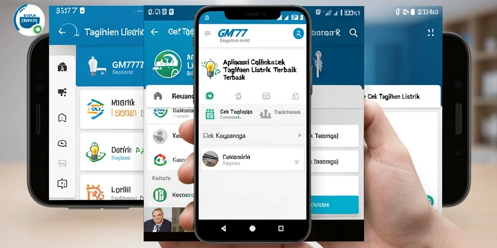 Antarmuka GM777 yang memudahkan cek tagihan listrik.