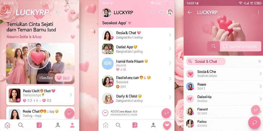 Antarmuka pengguna LUCKYRP yang menarik dan ramah.