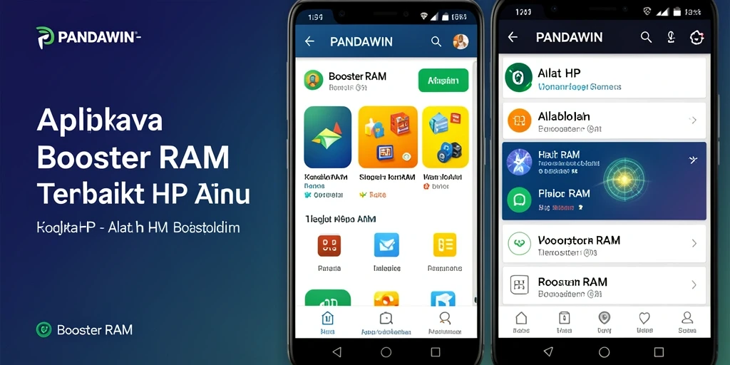 Antarmuka sederhana dan intuitif dari aplikasi Booster RAM PANDAWIN.
