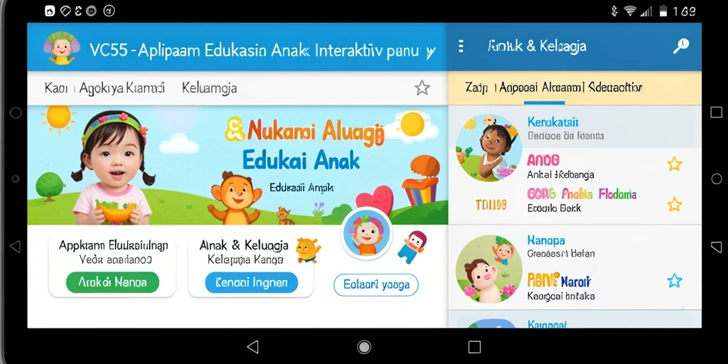 Antarmuka VC55 yang menarik untuk anak-anak belajar.