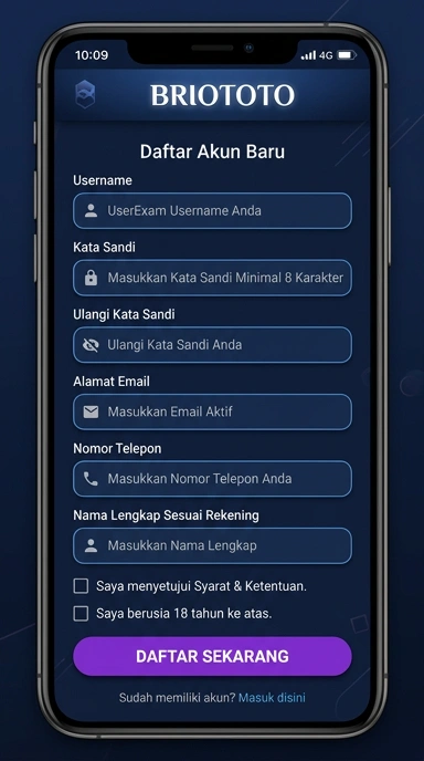 Cara Buat Akun Baru Briototo di Android