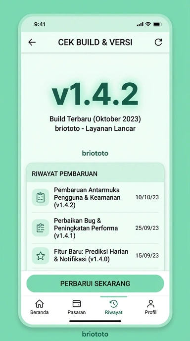 Riwayat Versi Aplikasi briototo untuk Android